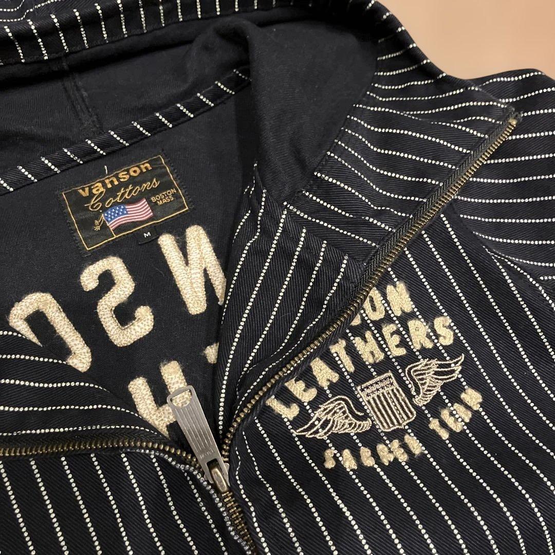 【SALE10% 3/22迄】 vanson パーカー WABASH 刺繍