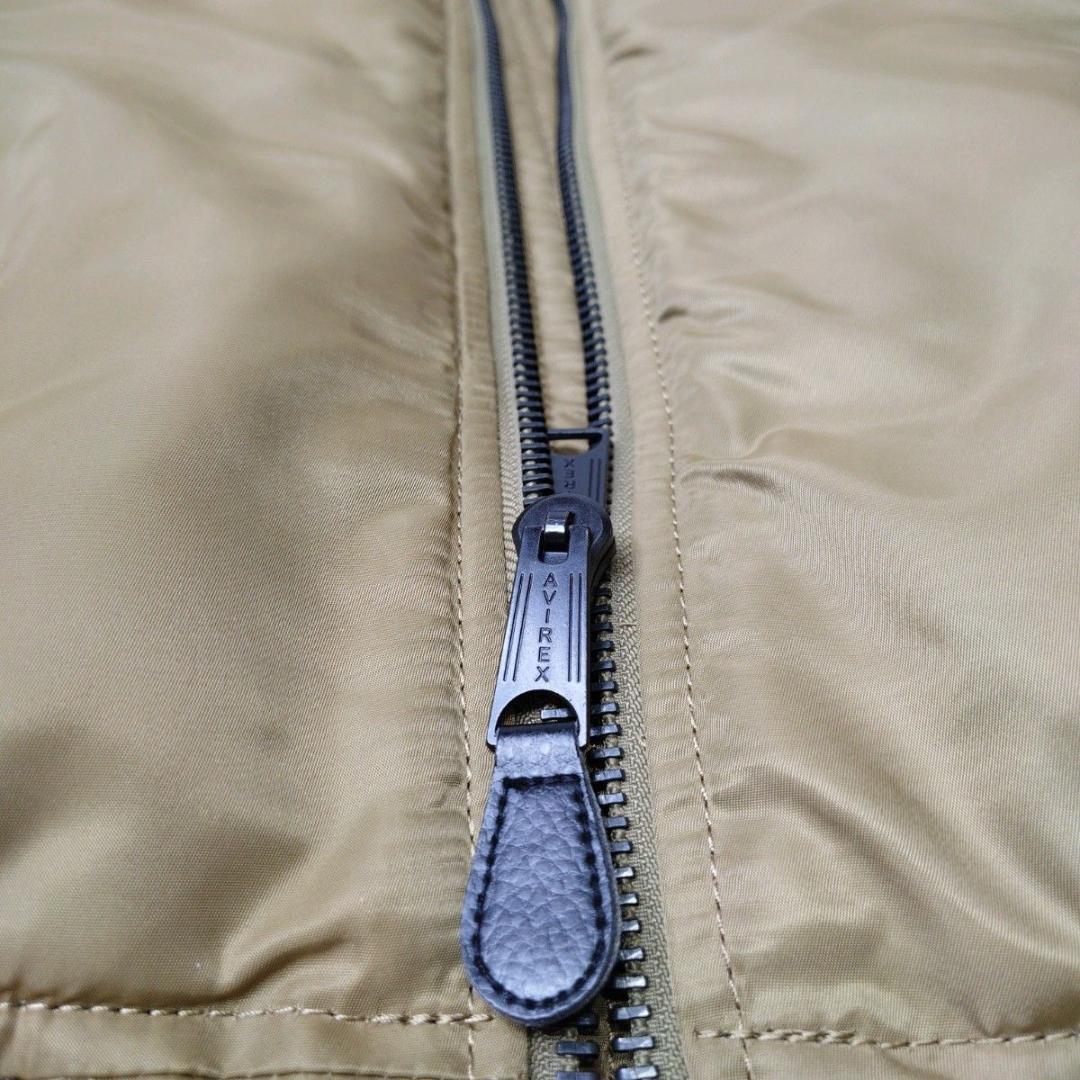 極美品 AVIREX MA-1 フライトジャケット タン XL コマーシャルロゴ