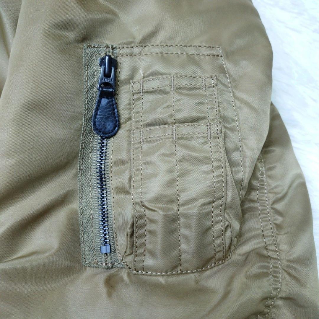 極美品 AVIREX MA-1 フライトジャケット タン XL コマーシャルロゴ