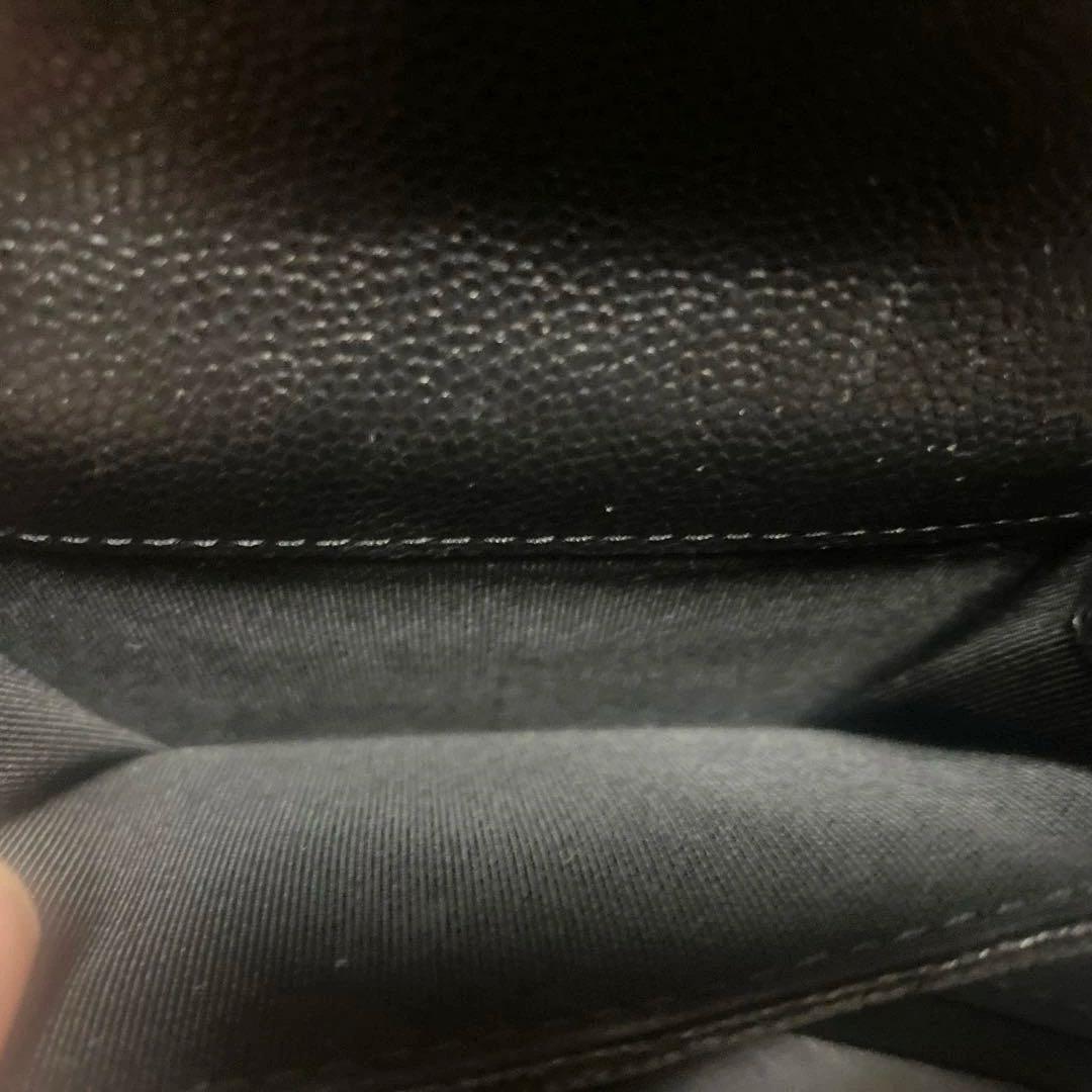 CHANEL 三つ折り財布 ブラック レザー