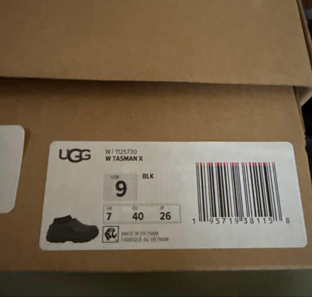 UGGタスマンX ブラックカラー26cmスリッポン