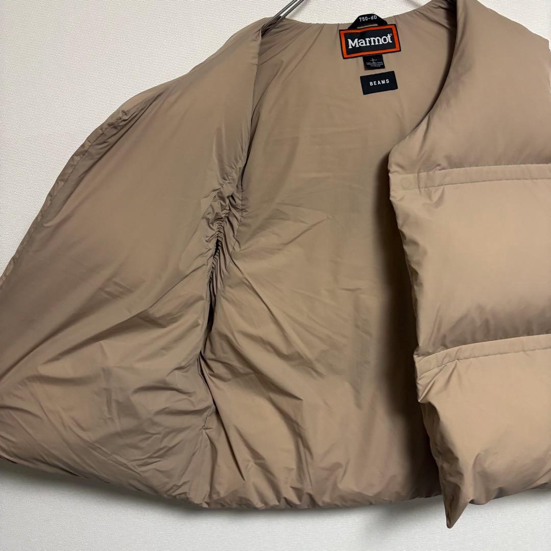 【極美品】マーモット×ビームス ダウン ベスト カニエ ベージュ