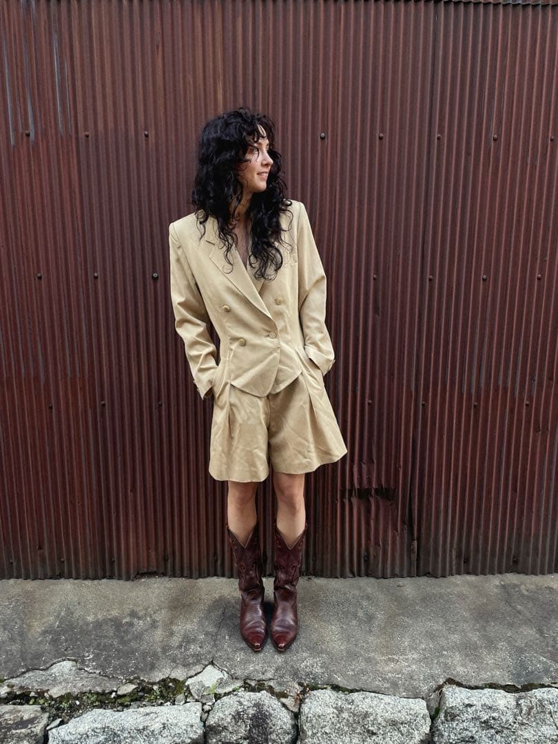 Nine West 本革 ウエスタンブーツ ブラウン レディース 25cm相当
