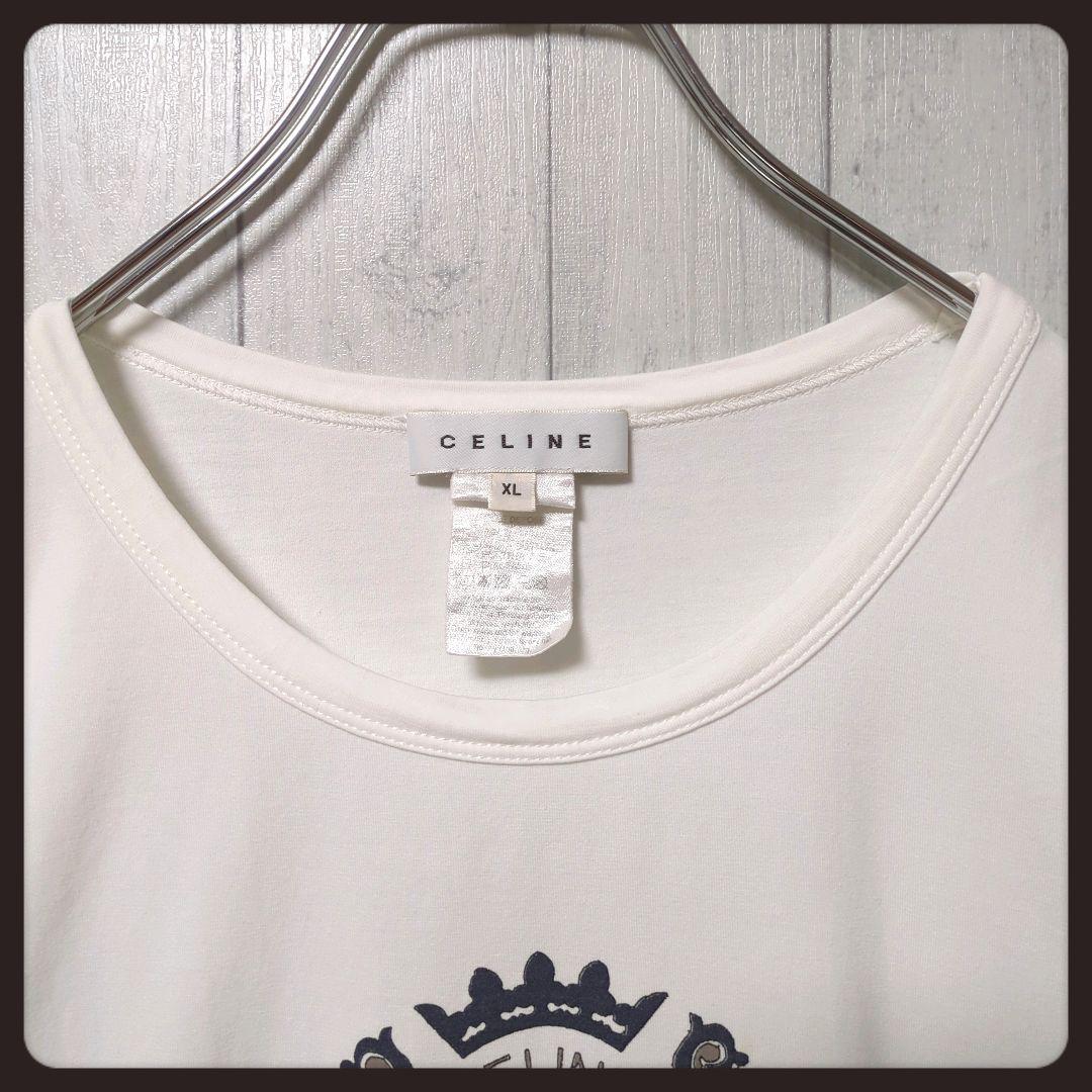【即完売注意・美品】セリーヌ☆CELINE トリオンフ Tシャツ ビックロゴ