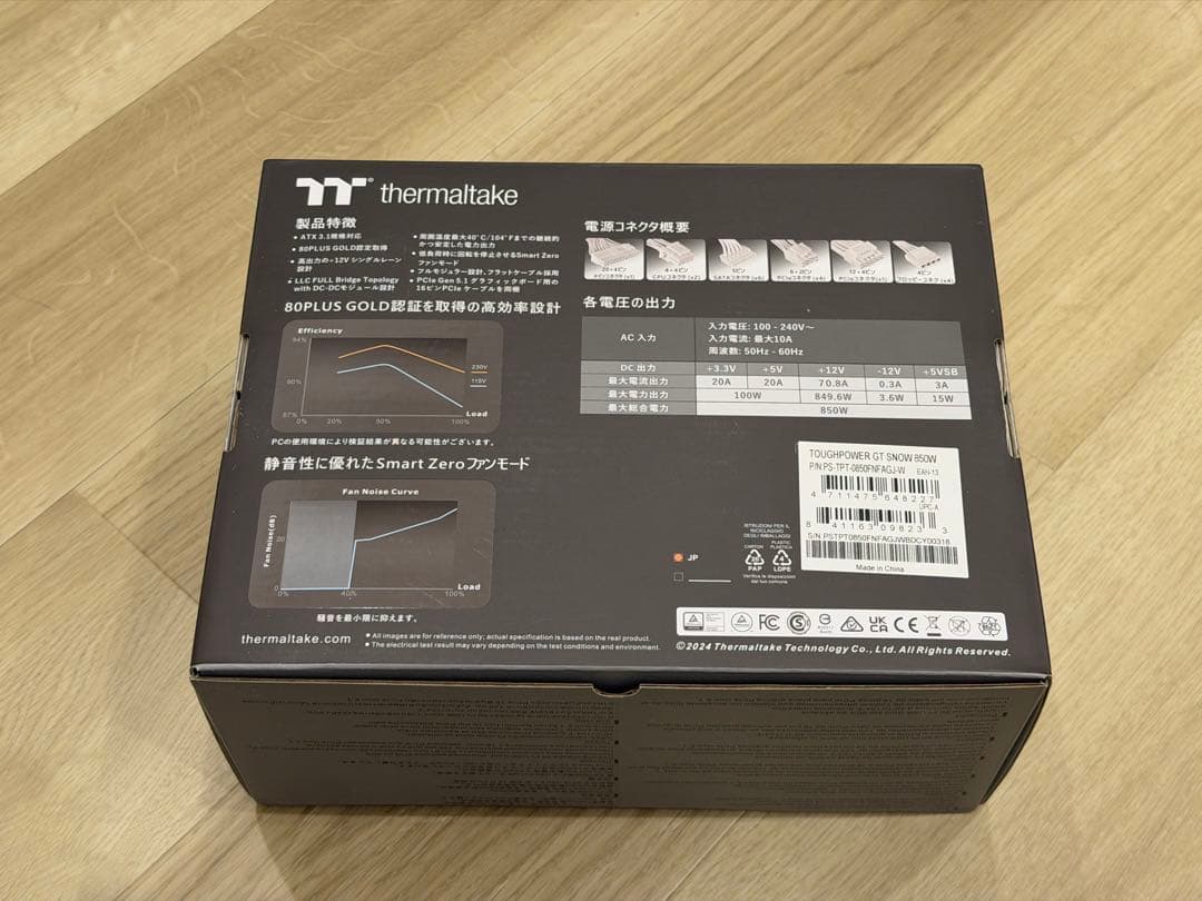 E*)様 電源 Thermaltake PS-TPT-0850FNFAGJ-W
