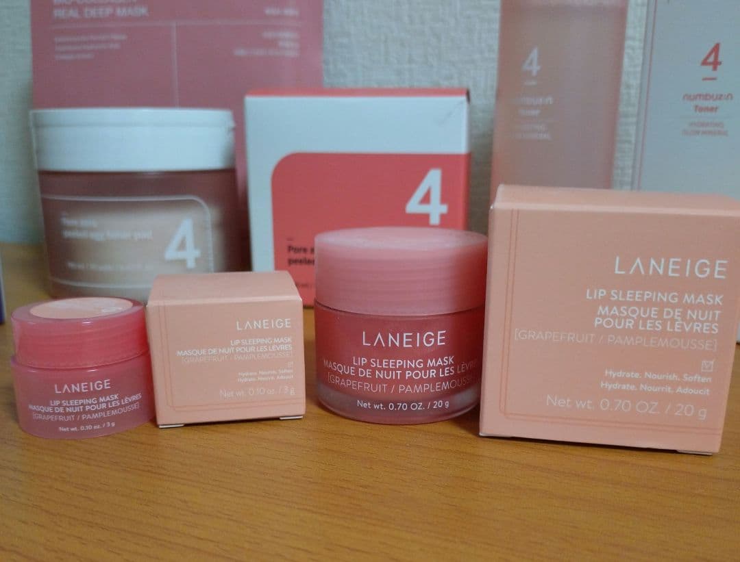 パック・フェイスマスク Biodance & LANEIGE & rom&nd & numbuzin