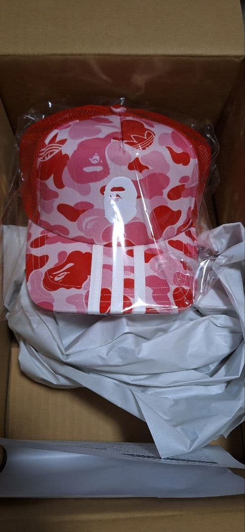 帽子 BAPE X ADIDAS PINK CAMO TRUCKER