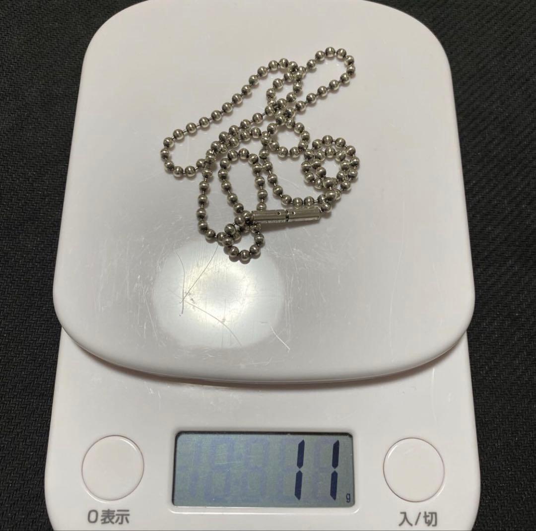 美品！　ビルウォールレザー　3mmボールチェーン　ネックレス　シルバー925製