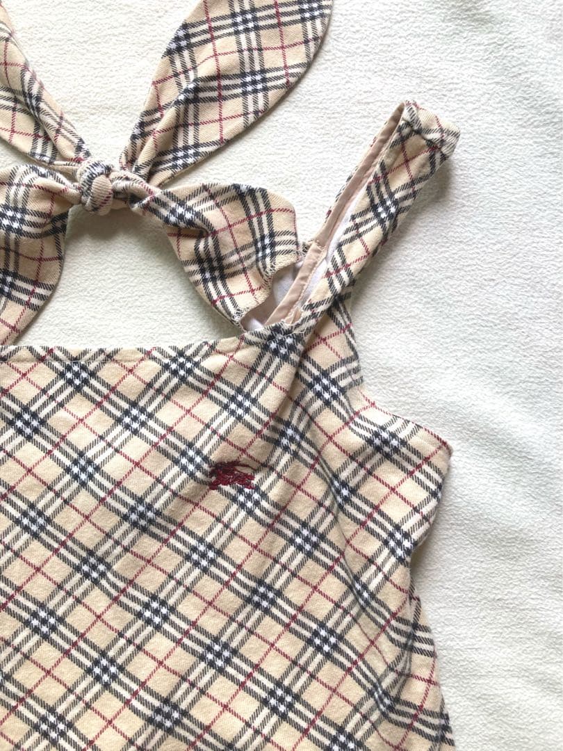 バーバリーブルーレーベル　ノバチェック　キャミソール　ハニーベージュ　38 美品