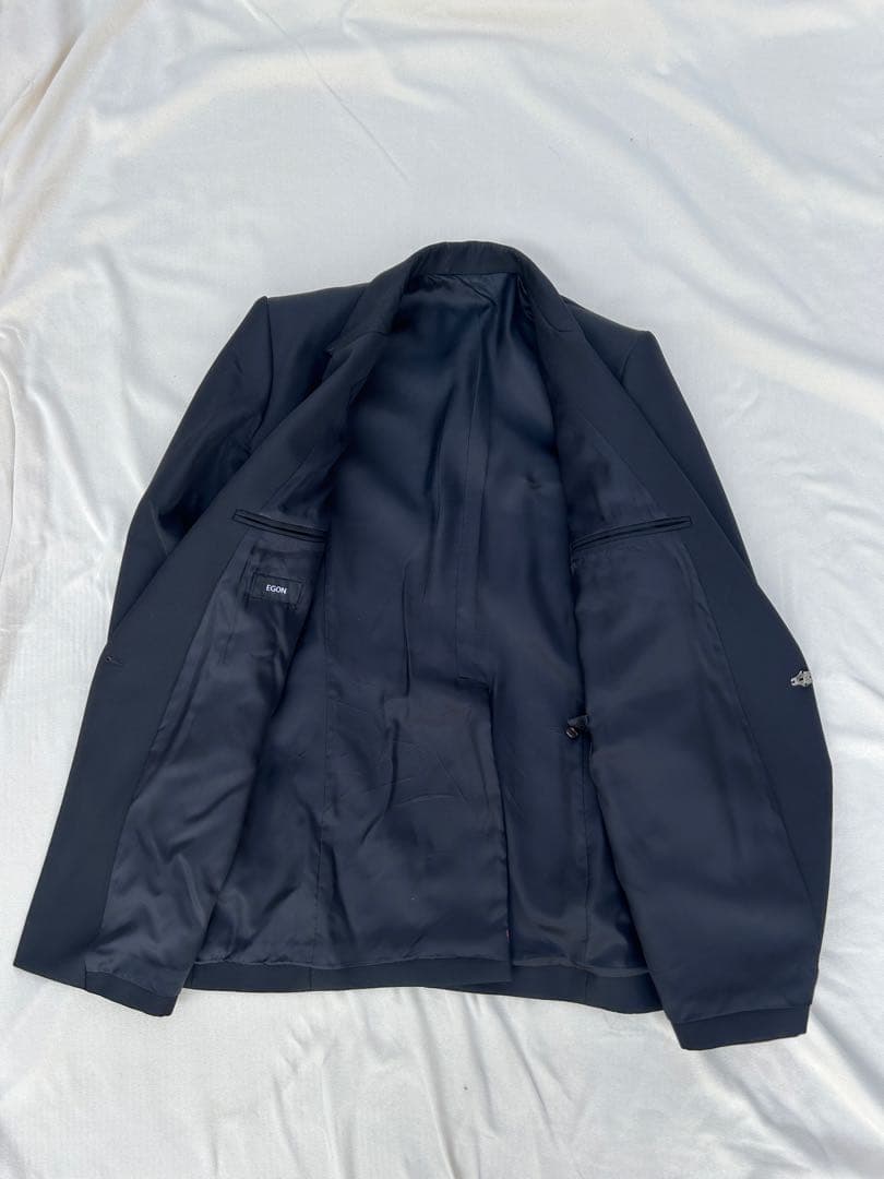 ジャケット・アウター EGONLAB DOUBLE BREASTED BLAZER BLACK