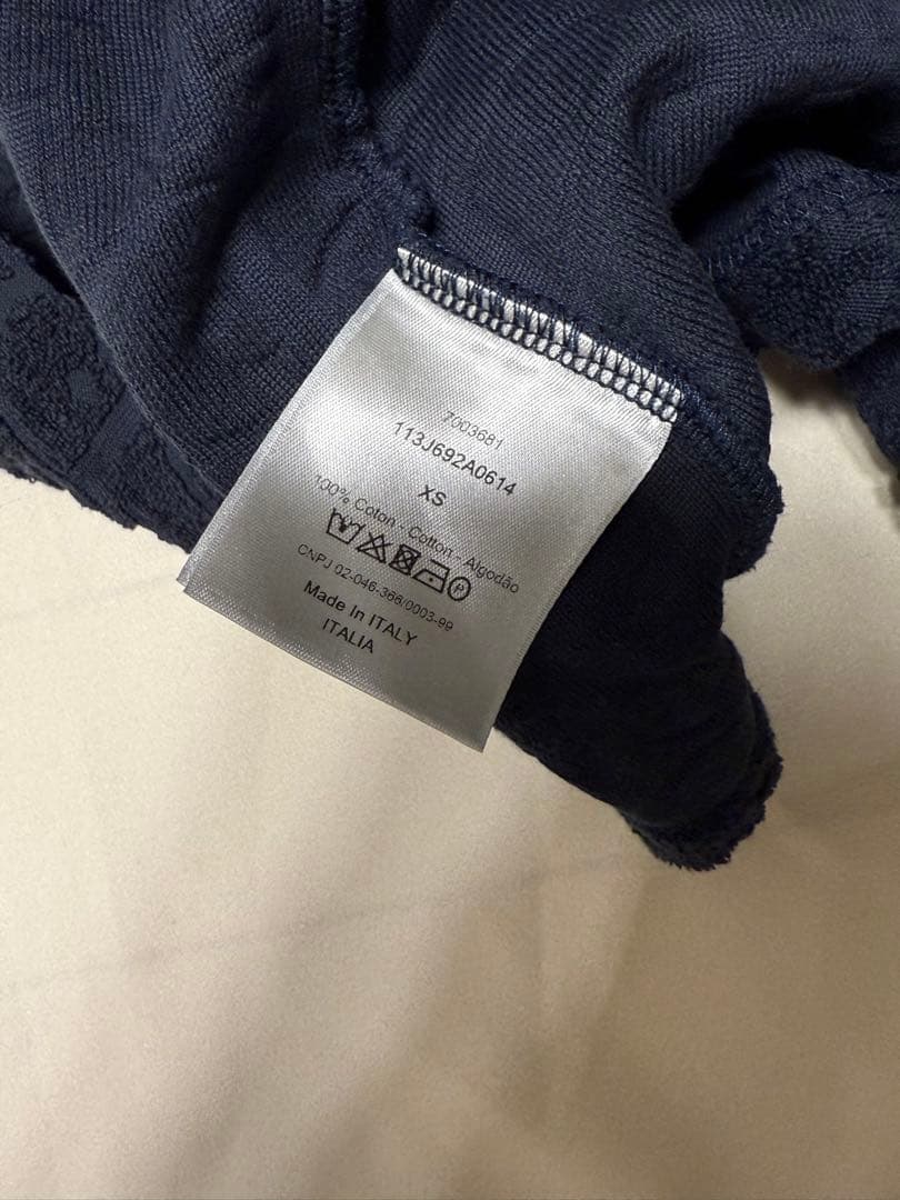 はなさん専用Dior ネイビー Tシャツ　タオル地　パイル　トロッター柄 XS