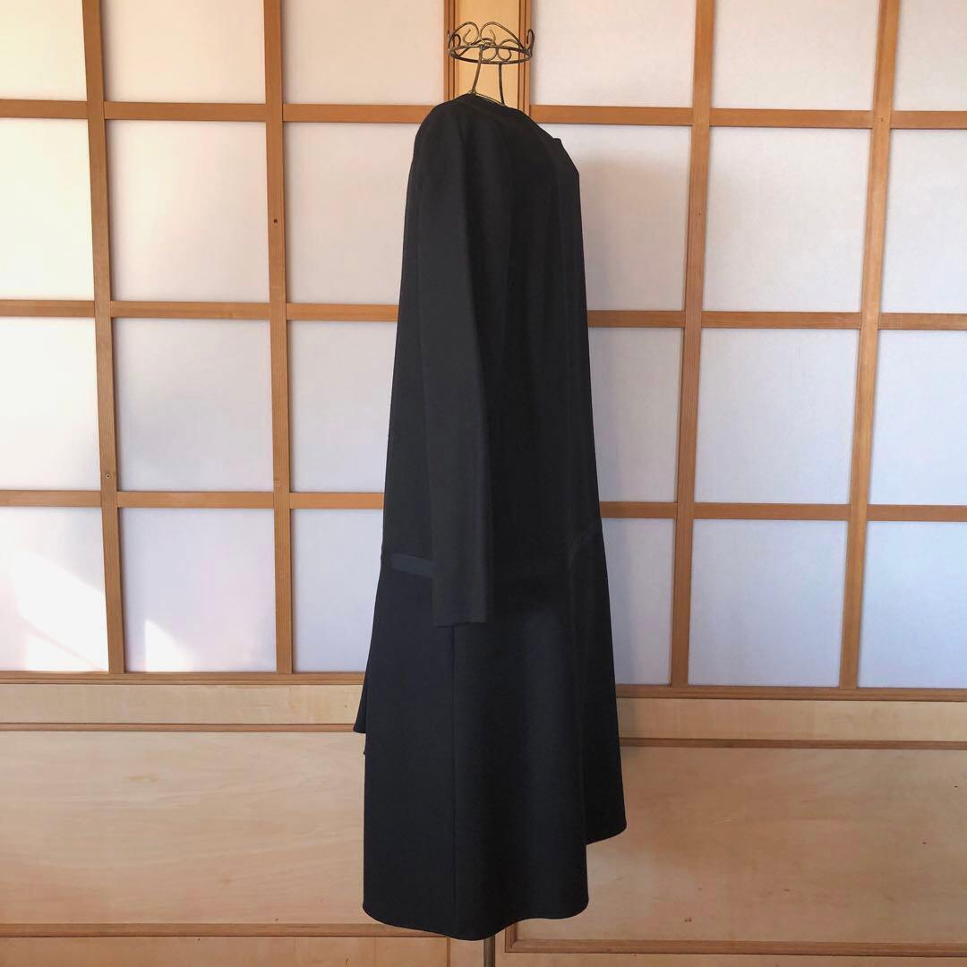 美品　レキップ　ヨシエイナバ　レディース　ワンピース　長袖　膝丈　黒　L