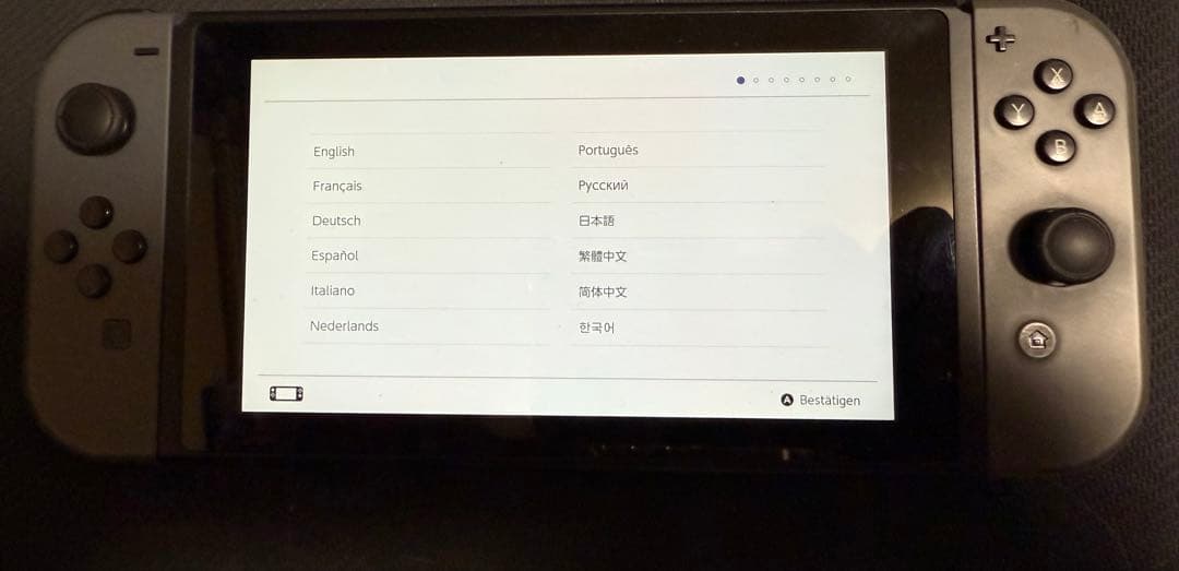 Nintendo Switch グレー 本体ジョイコン　 グレー紫黄色付き
