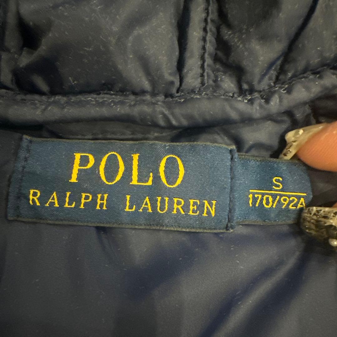 Polo Ralph Lauren フード付きダウンベスト S ネイビー