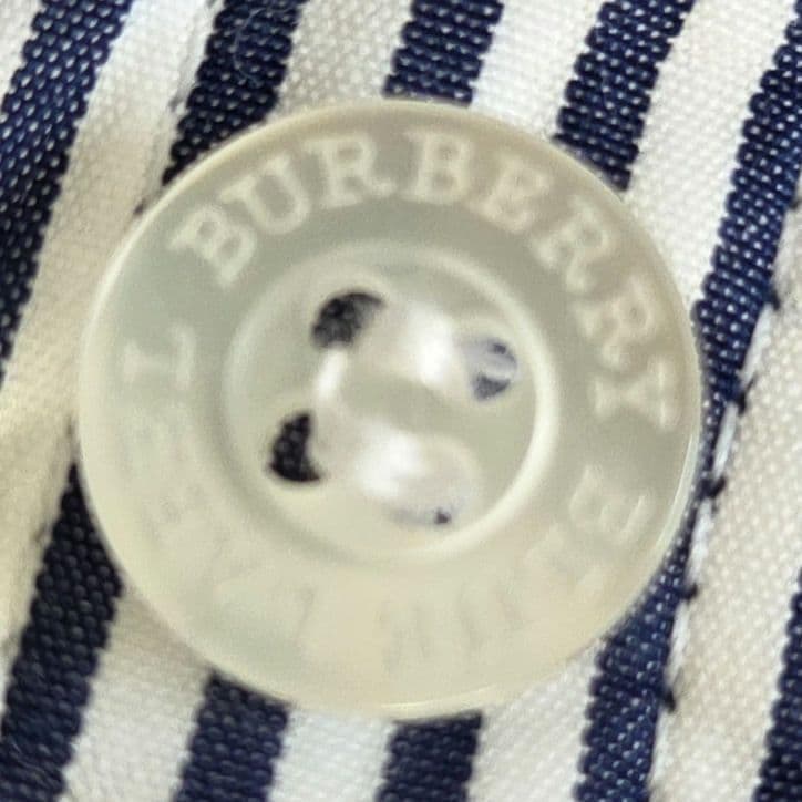 BURBERRYB バーバリー　ストライプシャツワンピ　ノバチェック　ホース刺繍