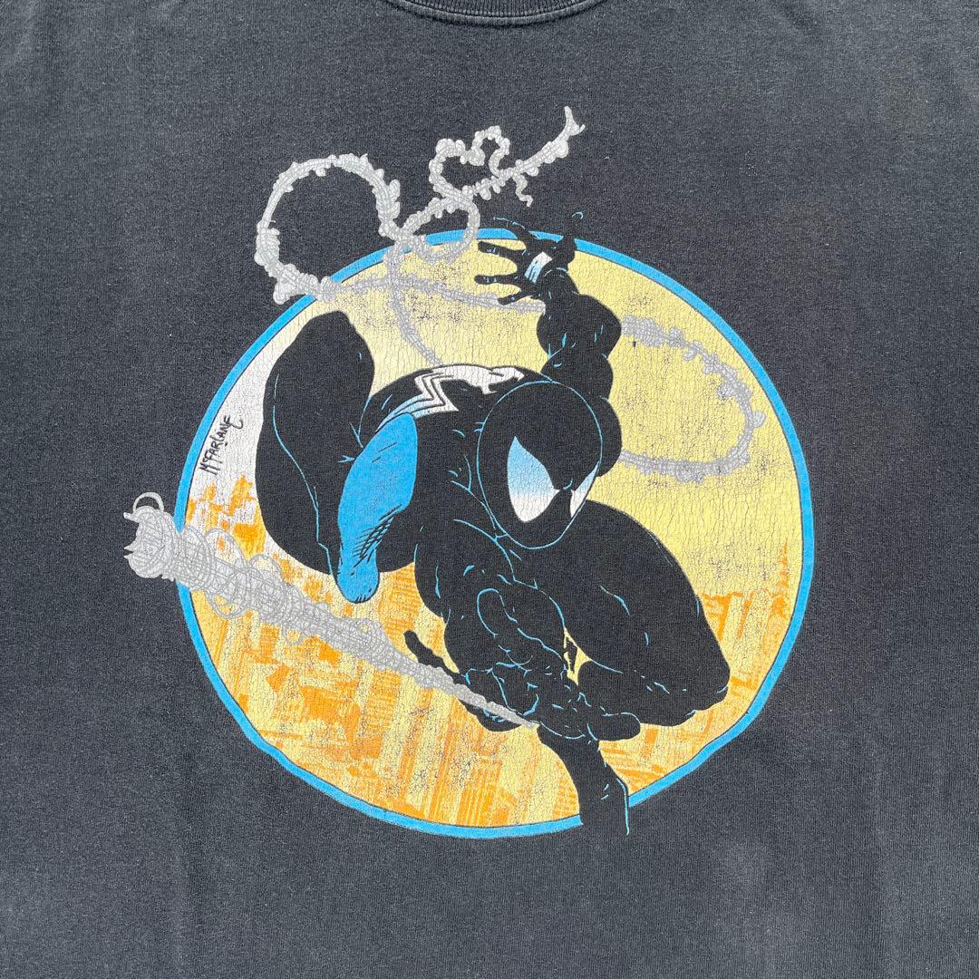 00s SPIDER-MAN Tシャツ　ブラックスパイダーマン
