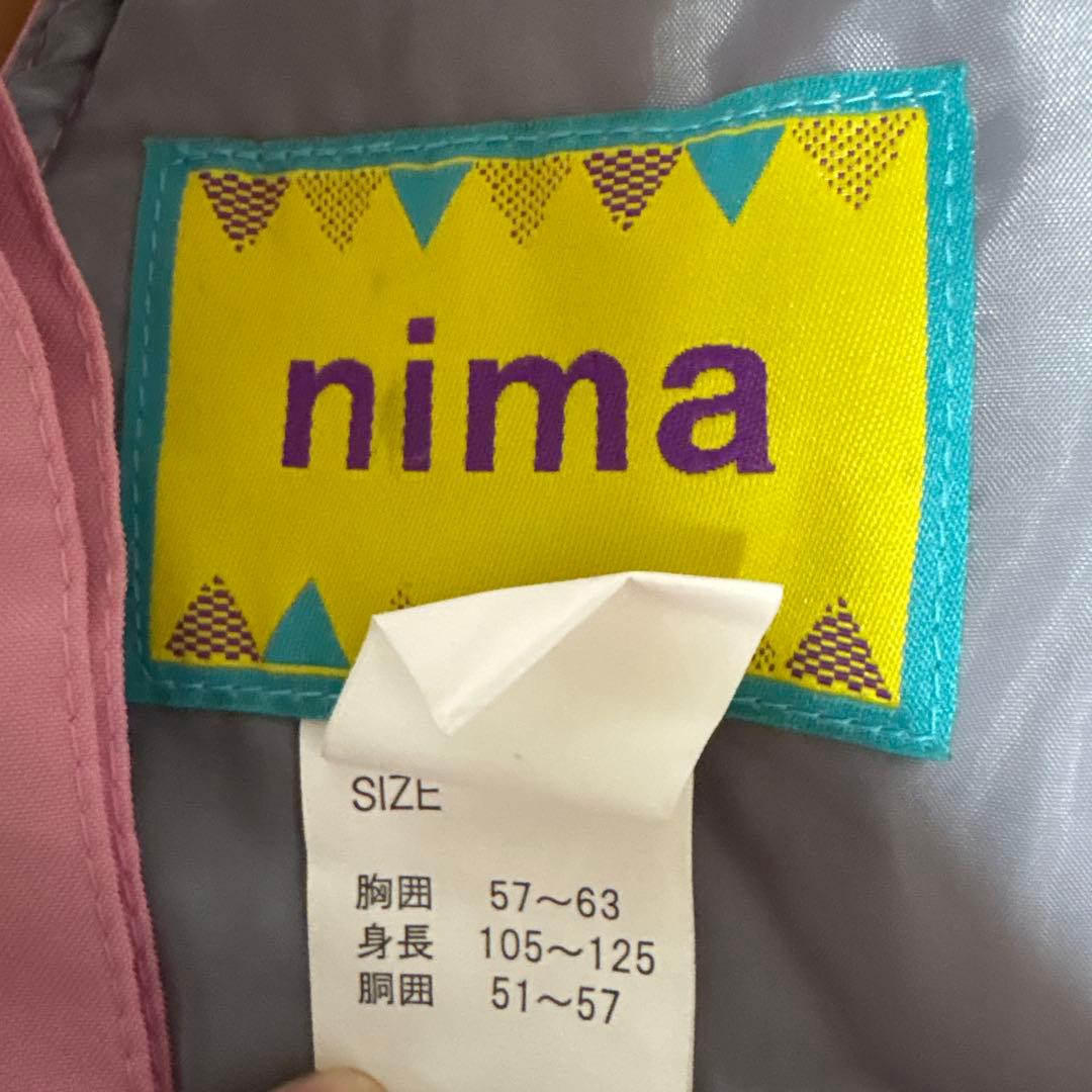 nima 子ども用スキーウェア ピンク 花柄120センチ