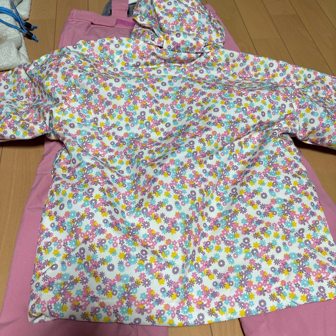 nima 子ども用スキーウェア ピンク 花柄120センチ