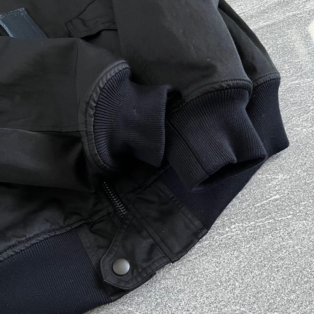 A.PRESSE Vintage Silk Flight Jacket ブラック