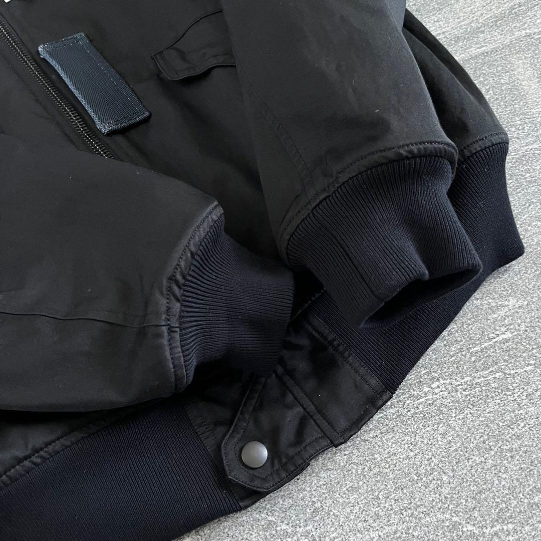 A.PRESSE Vintage Silk Flight Jacket ブラック