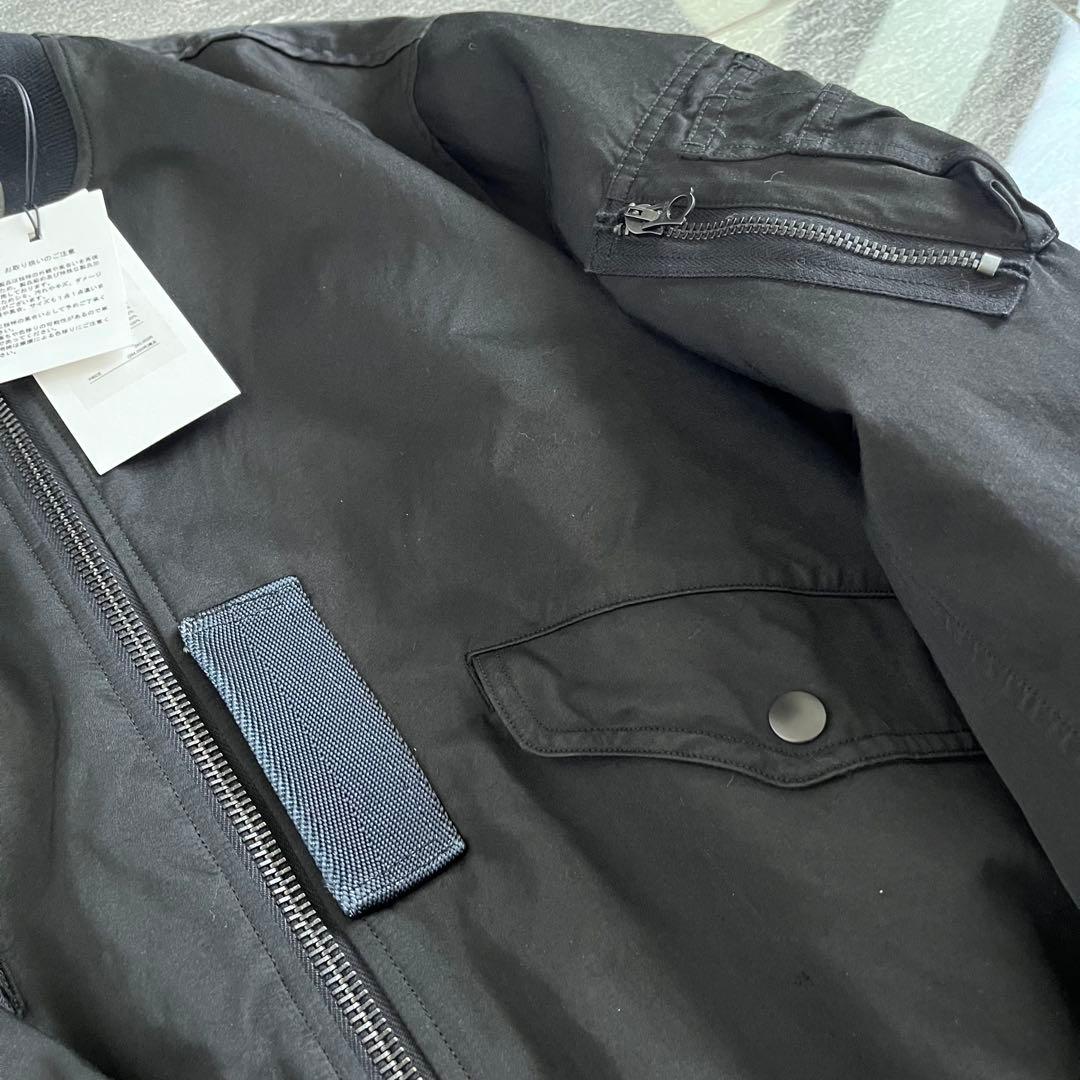 A.PRESSE Vintage Silk Flight Jacket ブラック