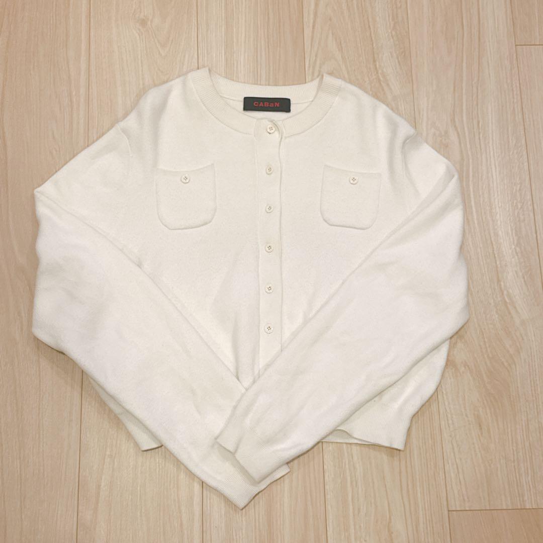 ★極美品★CABaN キャバン　コットンカシミヤ クルーネックカーディガン