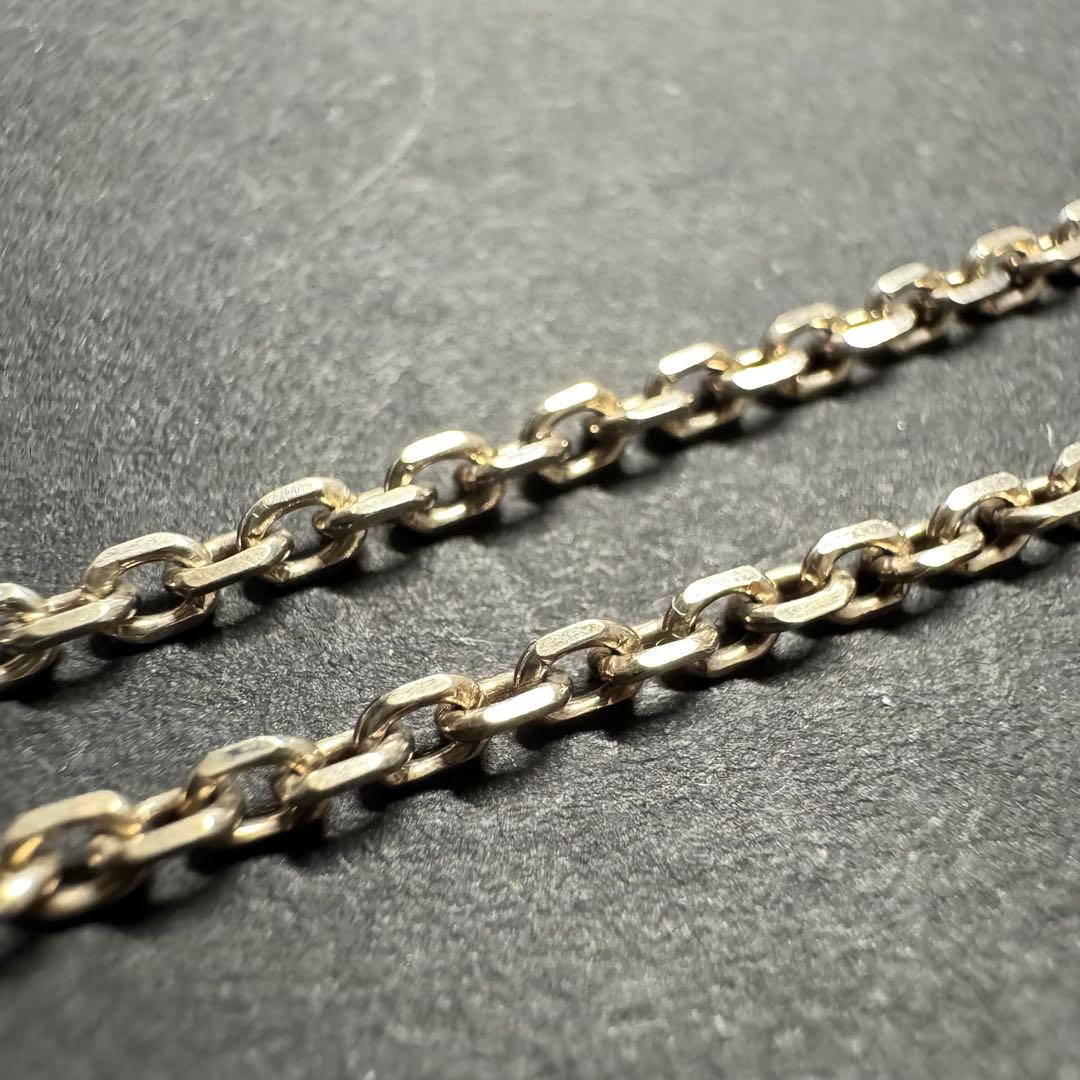 【42㎝ silver925】ヴィンテージ 細角チェーン ネックレス