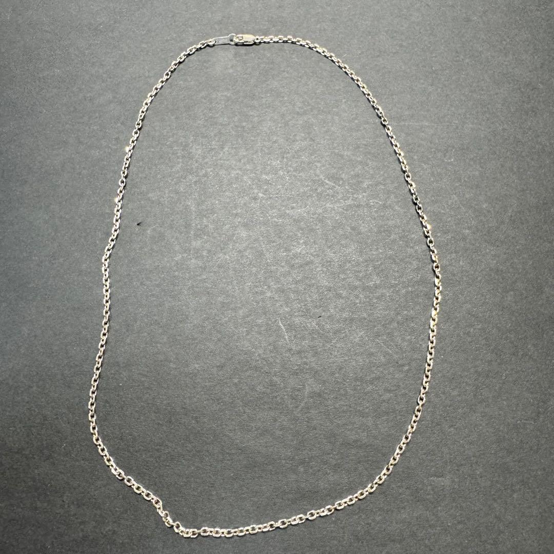 【42㎝ silver925】ヴィンテージ 細角チェーン ネックレス