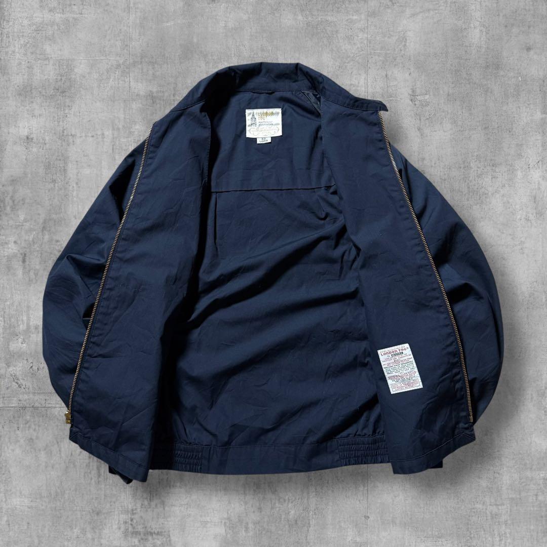 レオ2649 70年代LONDON FOGハリントンジャケットソリッド短丈