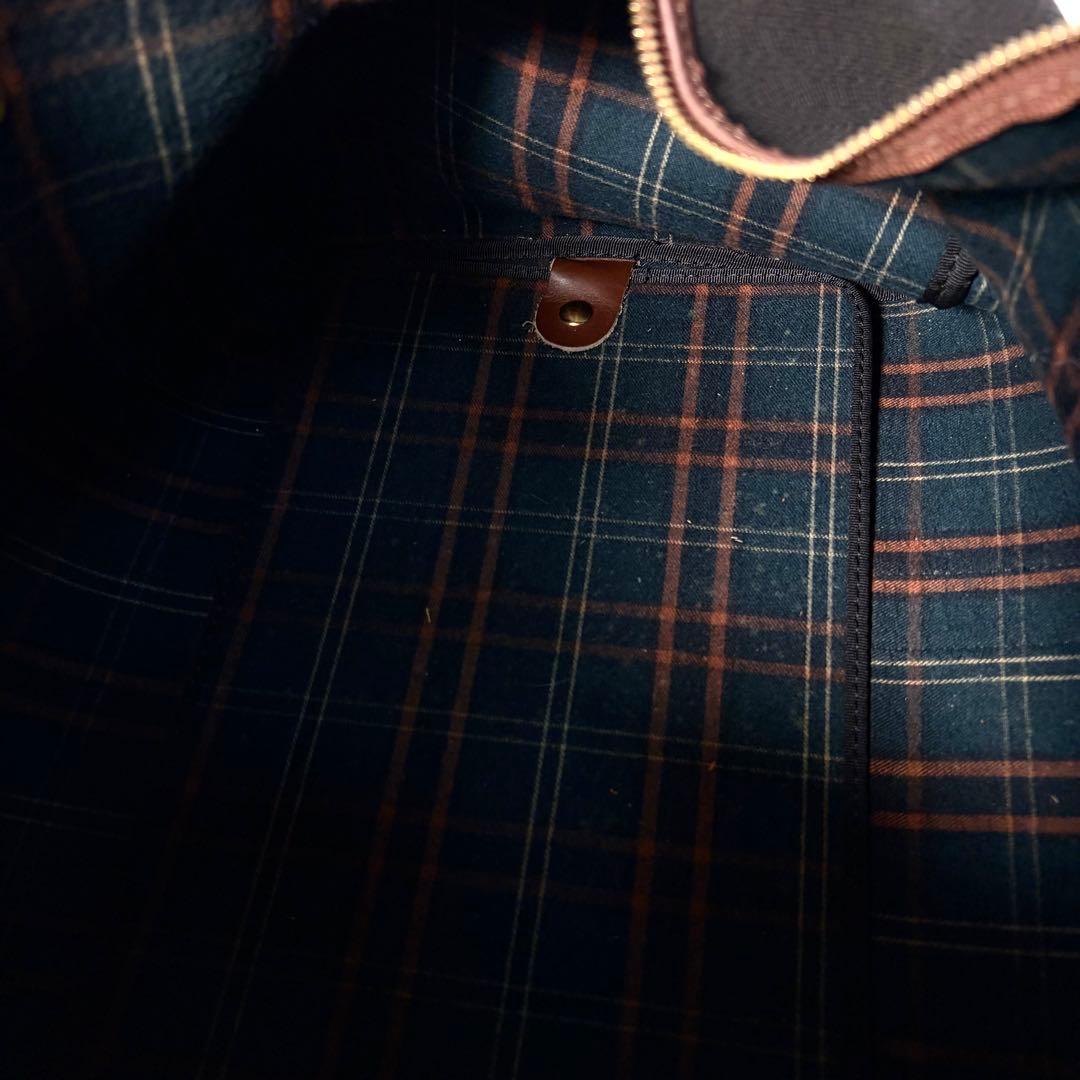 Dunhill ダンヒル ボストンバッグ ヘリンボーン 大容量トラベル グレイ