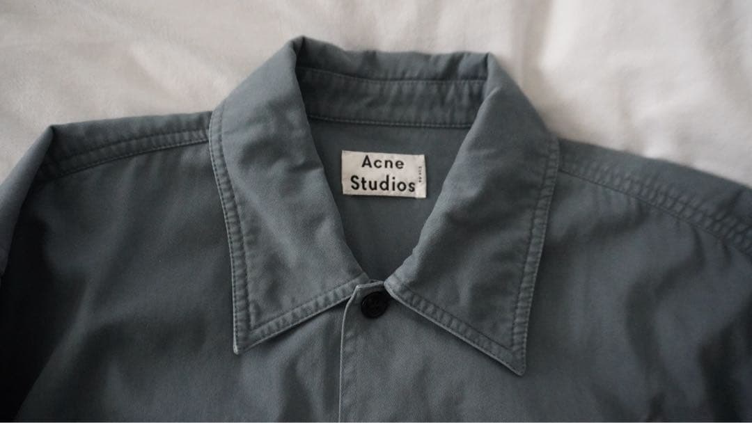 Acne Studios コットン ビッグシャツ ブルーグレー 44