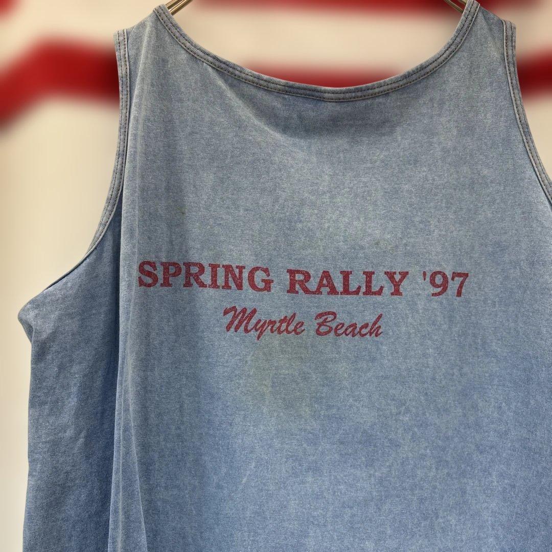90sUSA古着SPRING RALLY '97 タンクトップ刺繍ロゴ