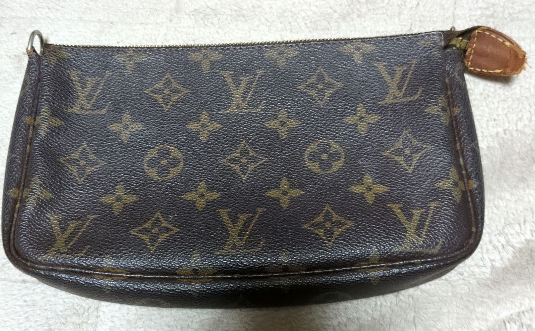 Louis Vuitton ボストンバッグ 中型 ブラウンポーチ2点セット