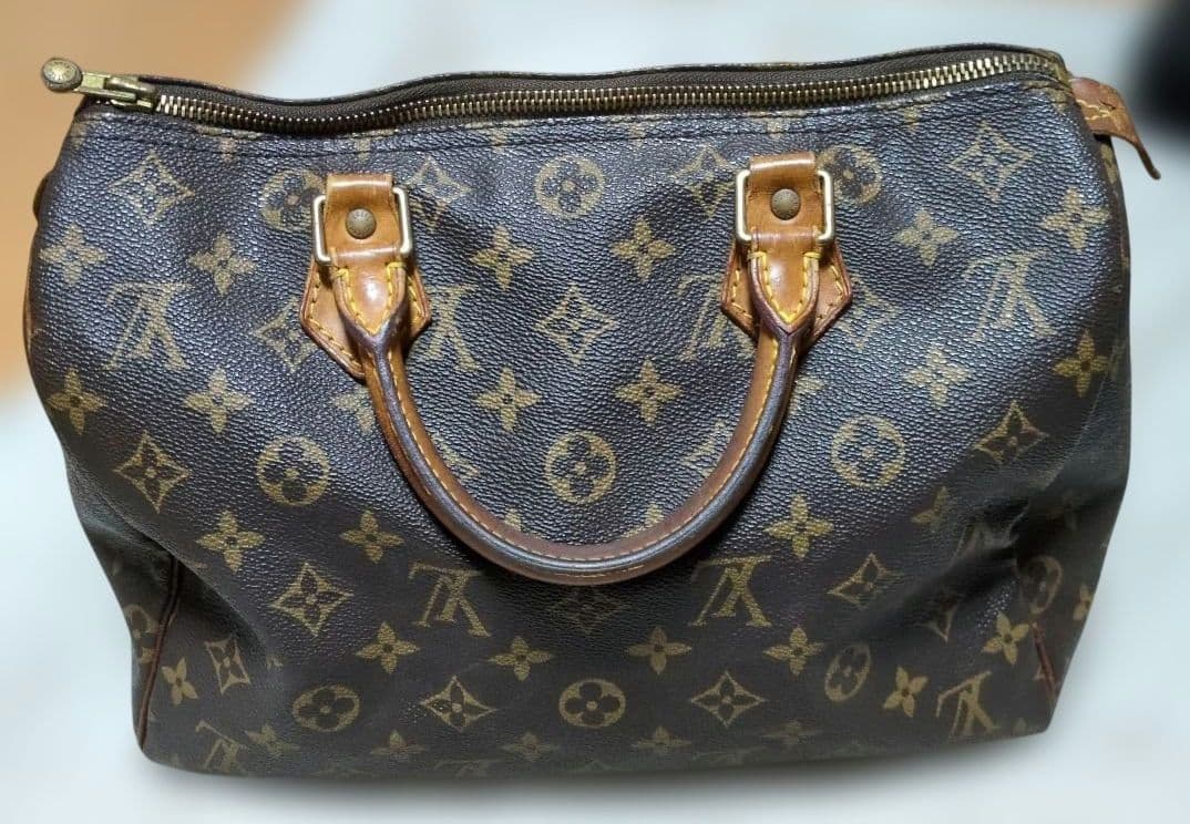 Louis Vuitton ボストンバッグ 中型 ブラウンポーチ2点セット