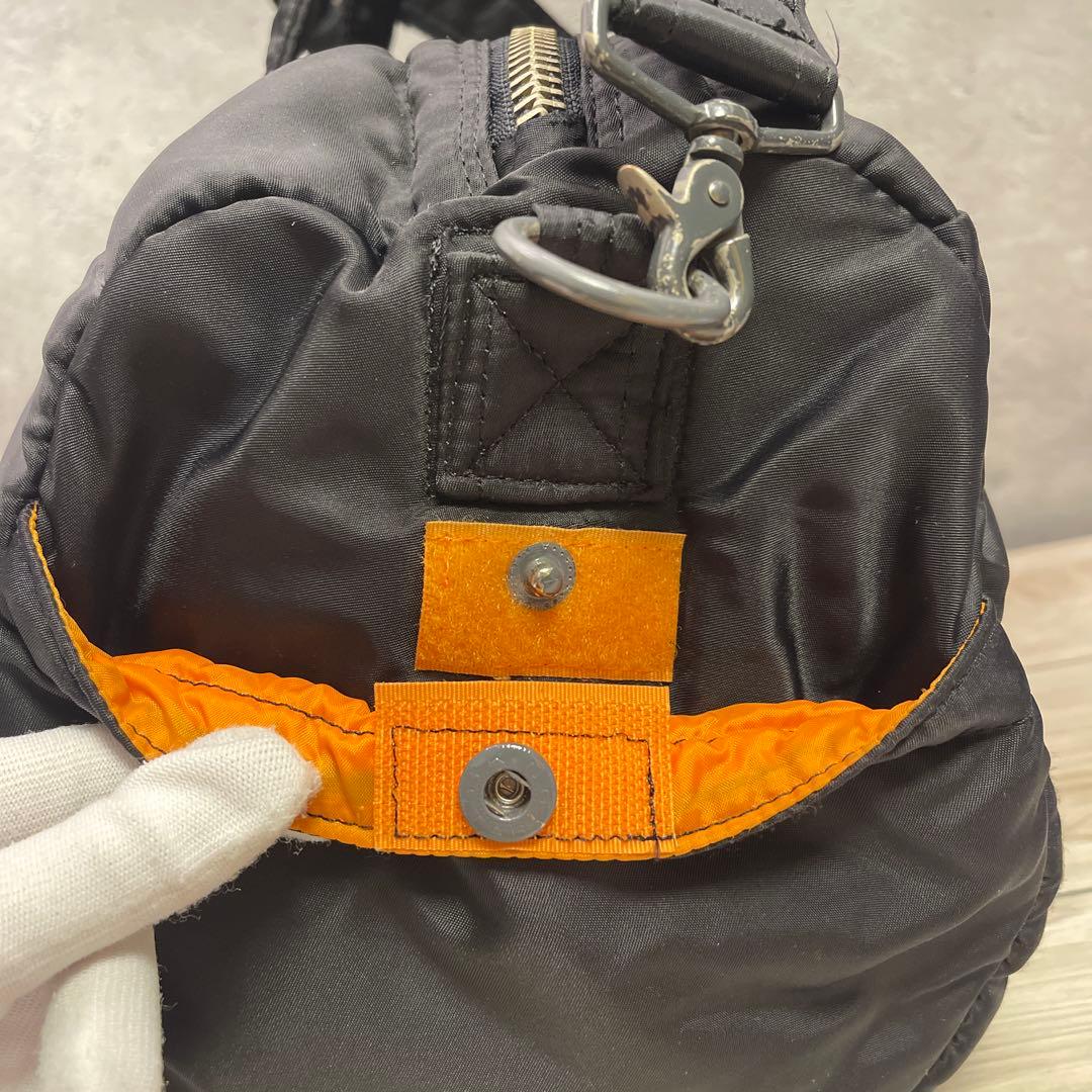 PORTER タンカー ドラム ボストンバッグ 黒 ショルダー付