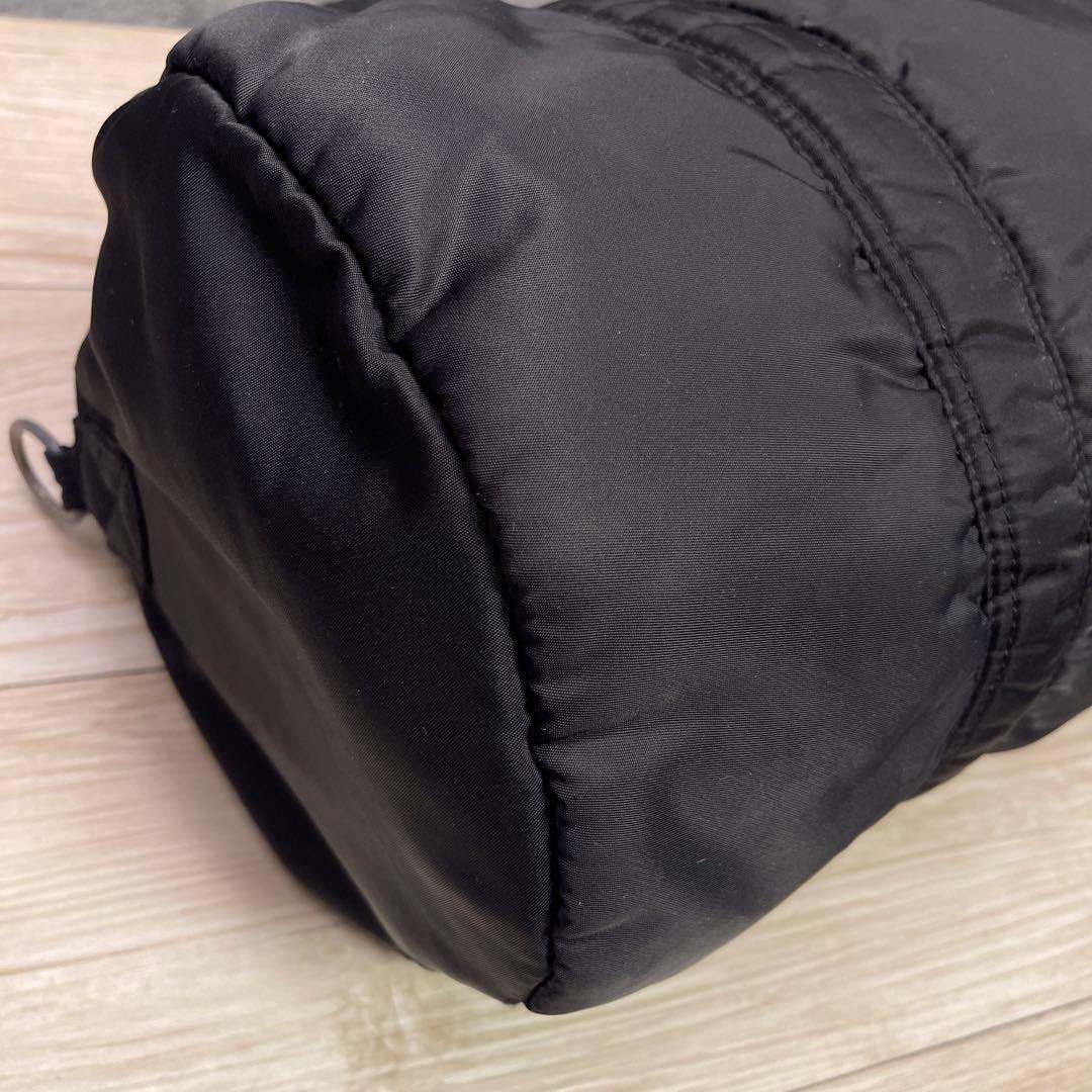 PORTER タンカー ドラム ボストンバッグ 黒 ショルダー付