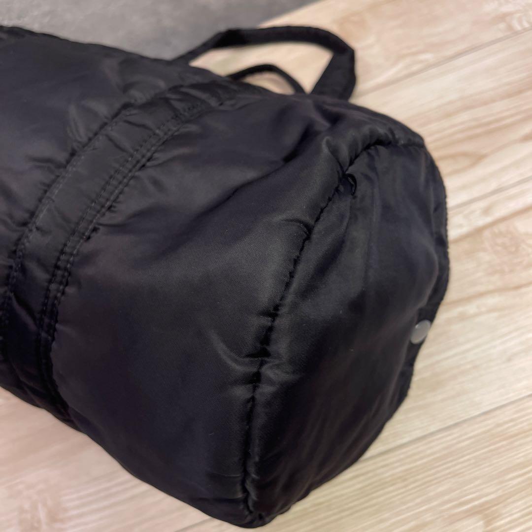 PORTER タンカー ドラム ボストンバッグ 黒 ショルダー付