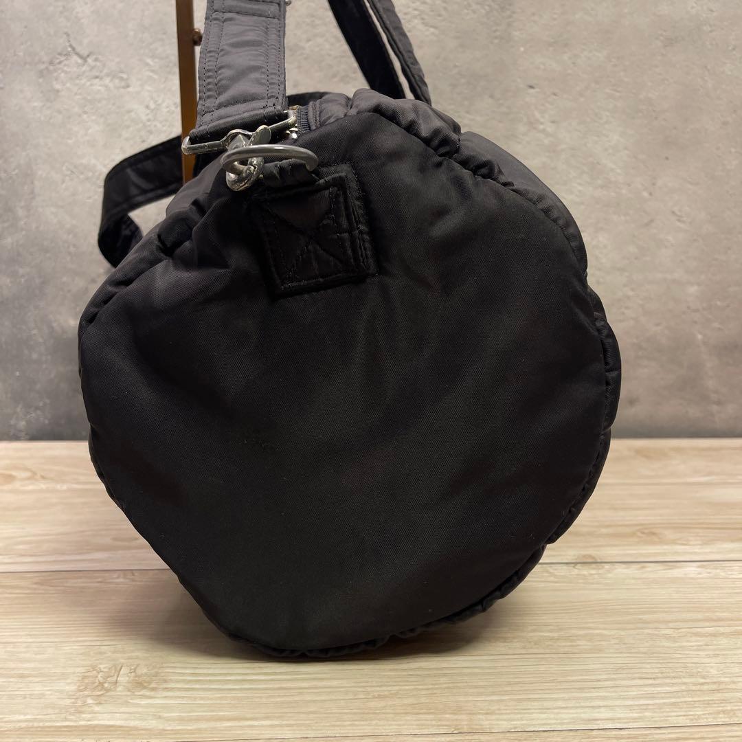 PORTER タンカー ドラム ボストンバッグ 黒 ショルダー付