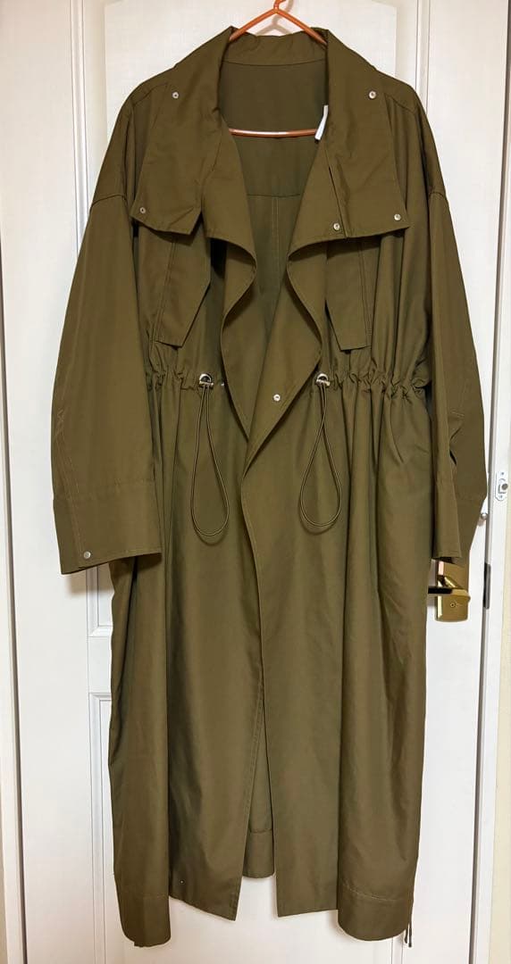 ADAM ET ROPE スタンドカラーロングモッズコート