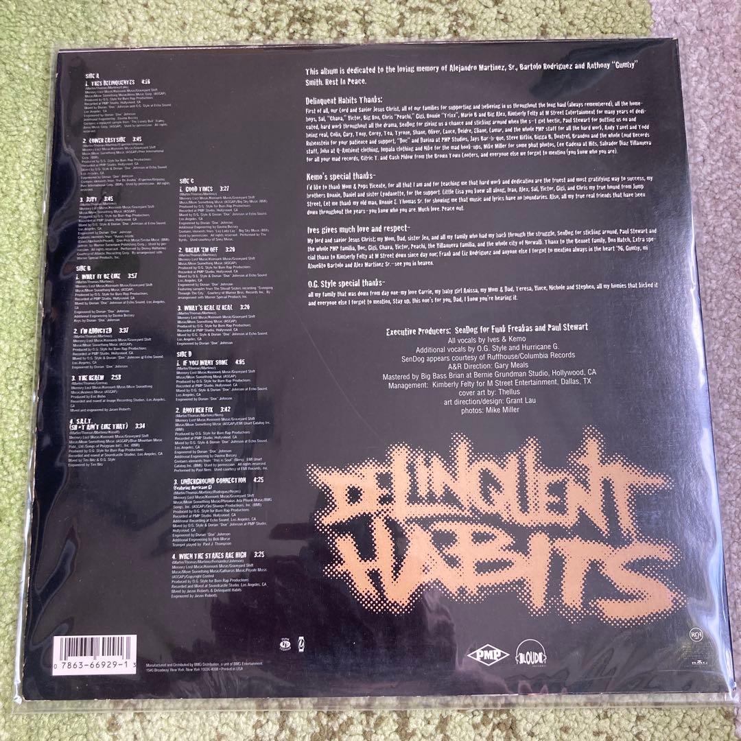 USオリジナル DELINQUENT HABITS G-Rap Hiphop