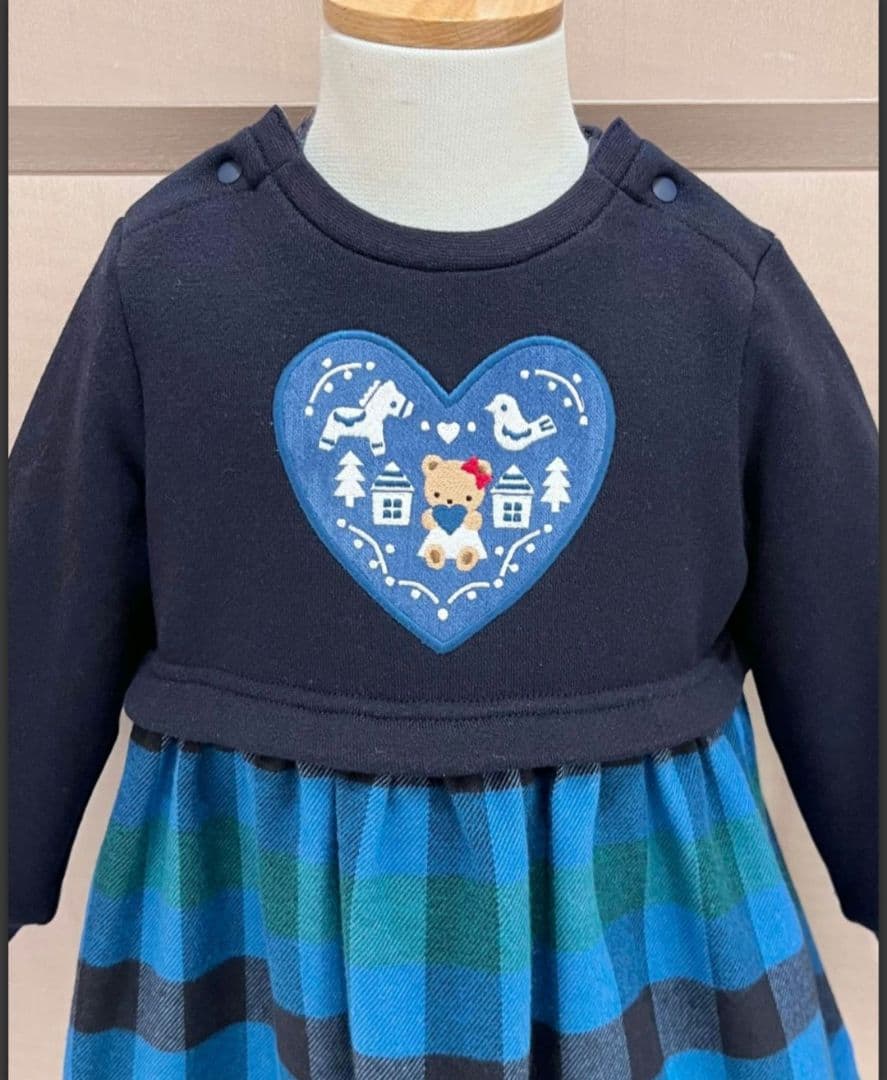 新品　ファミリア　ワンピース　90