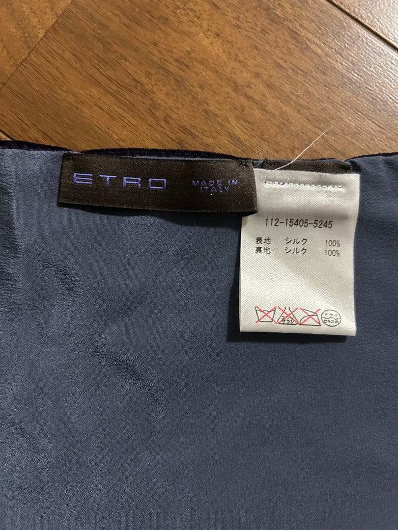 ETRO シルクベルベットストール