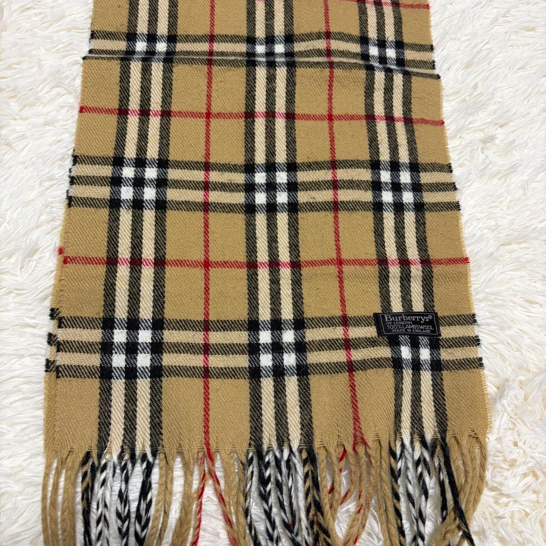 ラ*ス様 BURBERRY LONDONバーバリー マフラー ノバチェック ラム