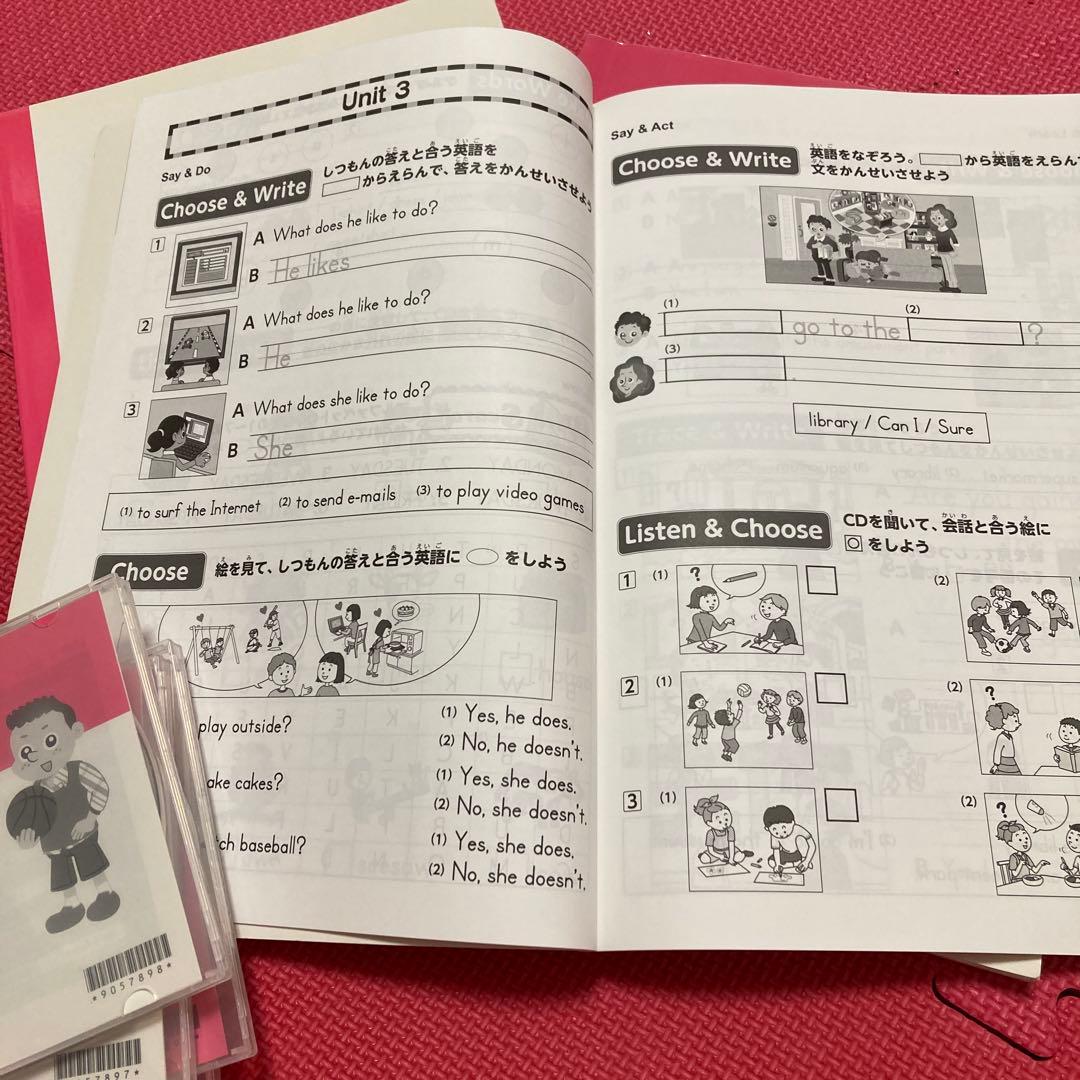 アルクKiddy cat英語教室　幼児、小学合計8年分教材と教師用指導マニュアル