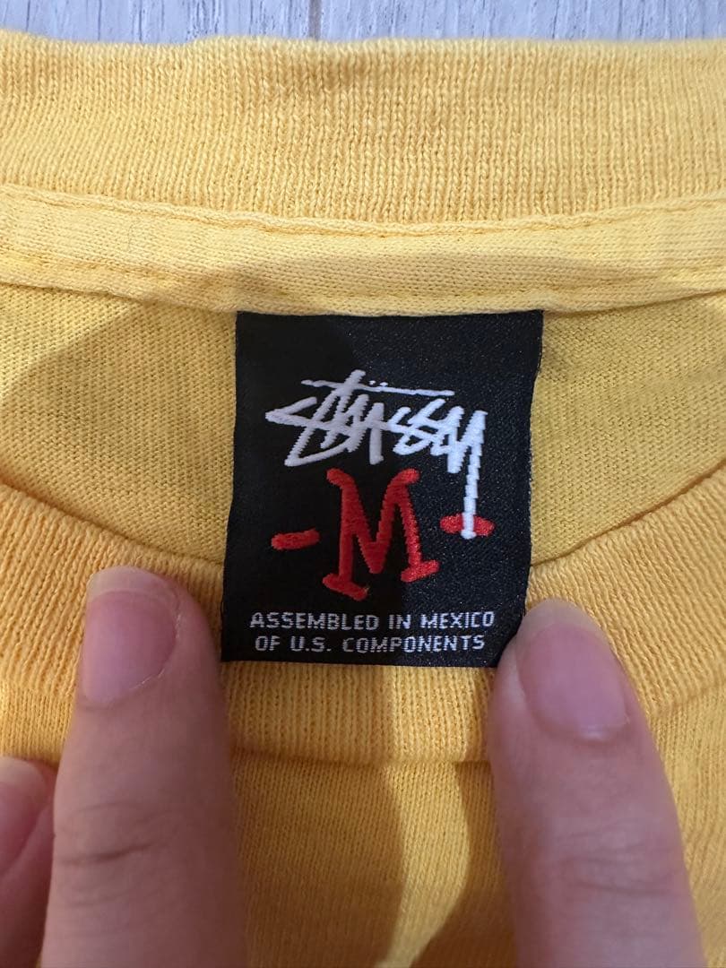 Stussy ヴィンテージ　スカルプリント Tシャツ イエロー　Mサイズ