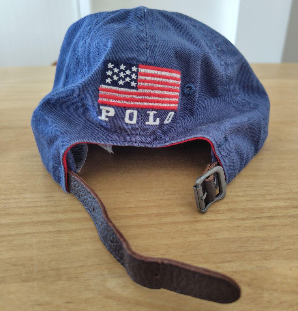 Polo RalphLauren USA ベースボールキャップ ブルー キャップ