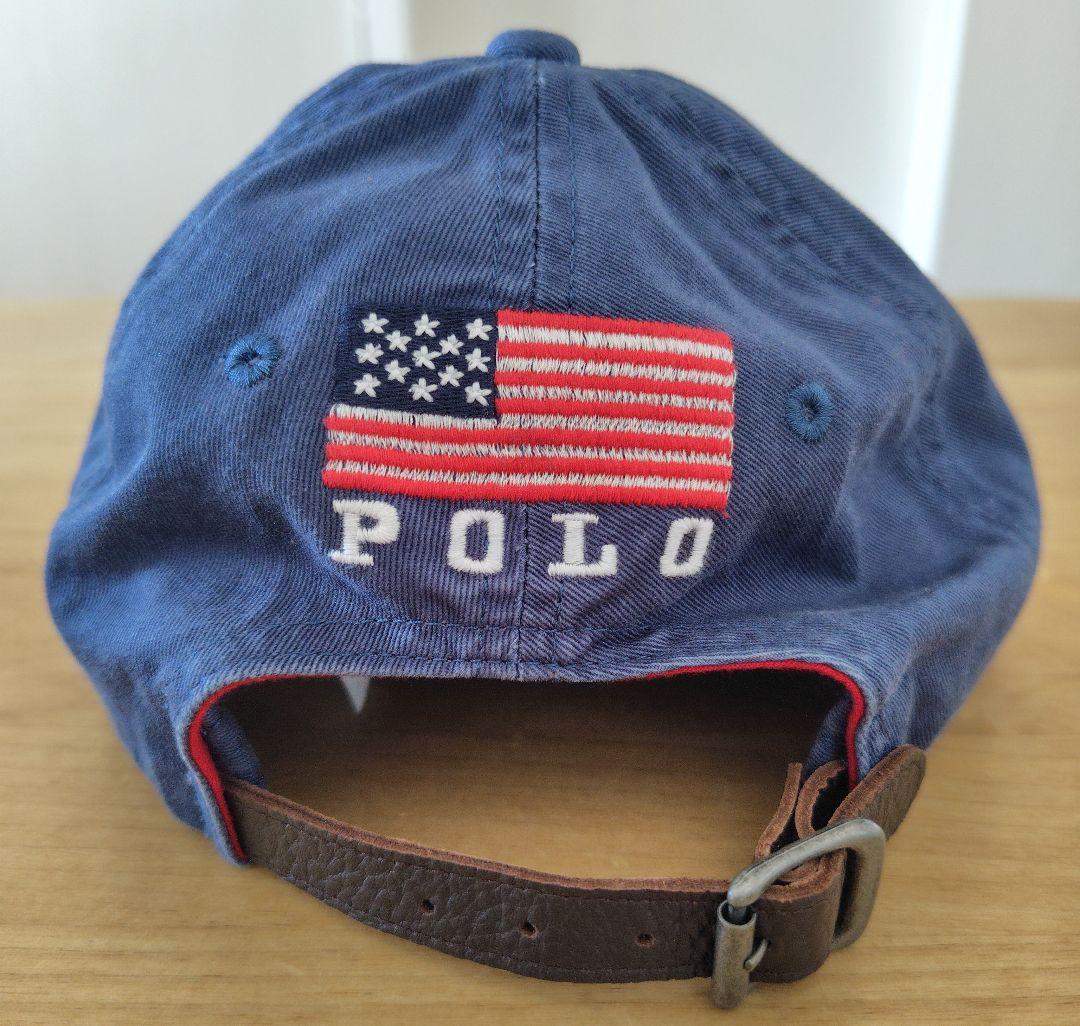 Polo RalphLauren USA ベースボールキャップ ブルー キャップ