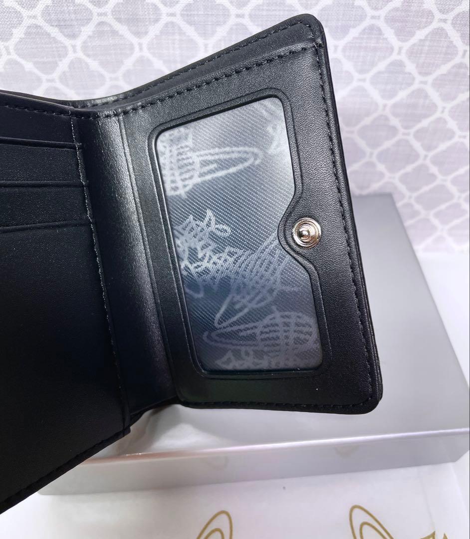 【☆内柄も素敵☆】Vivienne Westwood 三折財布 マット ブラック