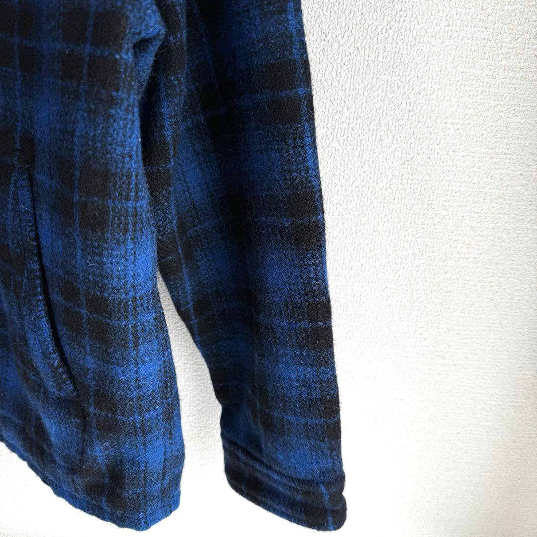 か*ん様 PENDLETON オンブレ チェック ウール ブルゾン ブルー L