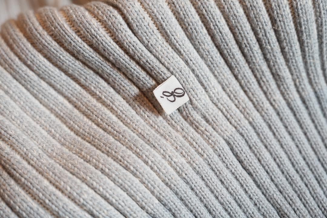 IDÉE 無印良品　MUJI MINI PUUF リブ編みビーズクッション